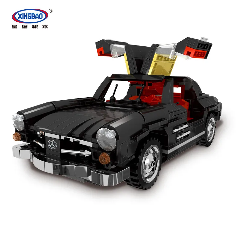 В наличии XingBao 03010 825 шт. креативная серия MOC Car, фотопонг, набор строительных блоков, кирпичи, классические модели автомобилей, наборы игрушек