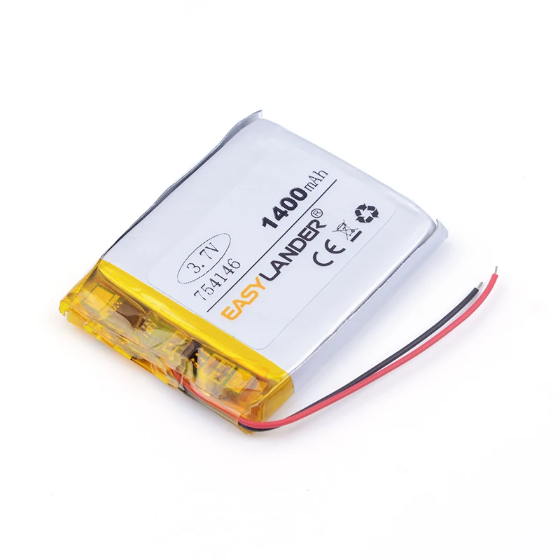 Аккумуляторная батарея 3 7 V 1400mAH 754146 PLIB Полимерный литий-ионный/литий-ионный