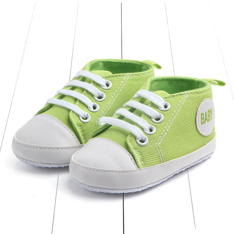Branded Newborn Sneakers Baby girls Boys Lace-up Canvas Shoes Active All Star Zapatos Bebe Toddler Shoes Infantil Sapatos - Цвет: AS PICTURE