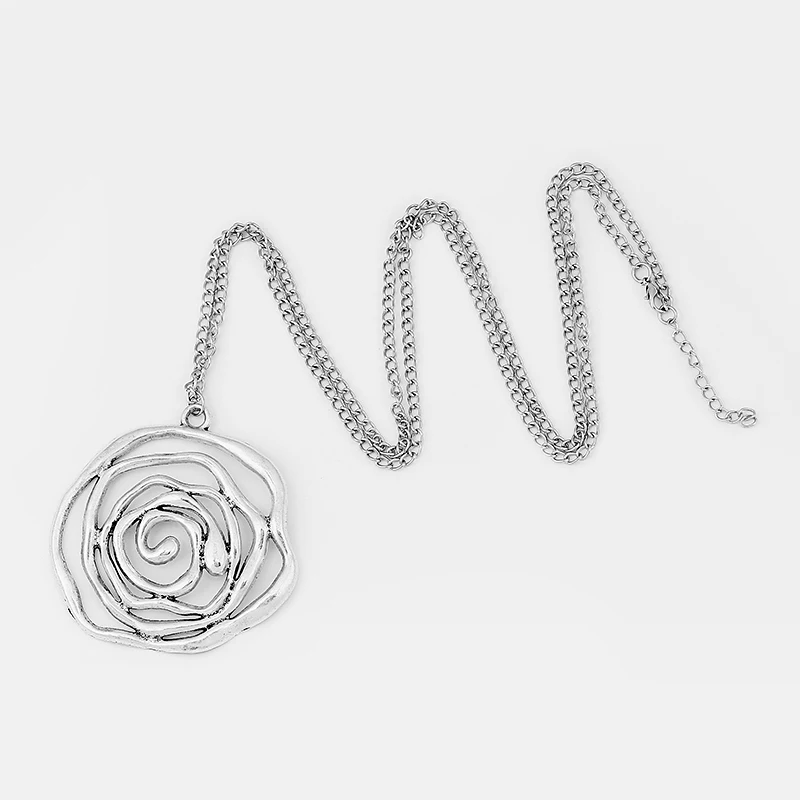 1 шт. большая открытая подвеска Lagenlook длинная цепочка свитер ожерелье Collier Colar