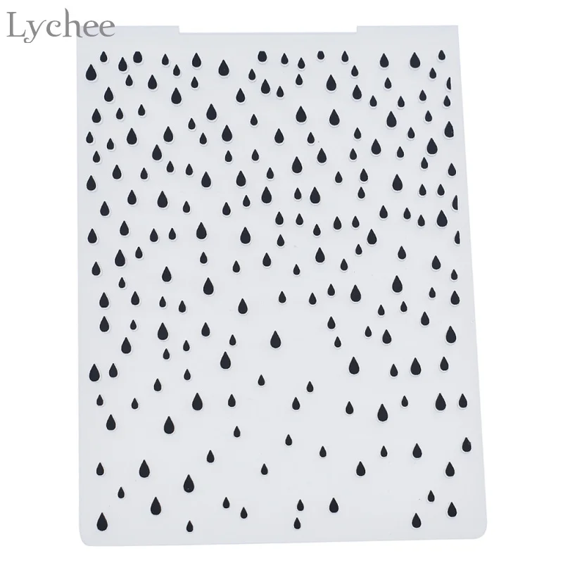 Lychee Life несимметричная пластиковая папка для тиснения в форме капли дождя