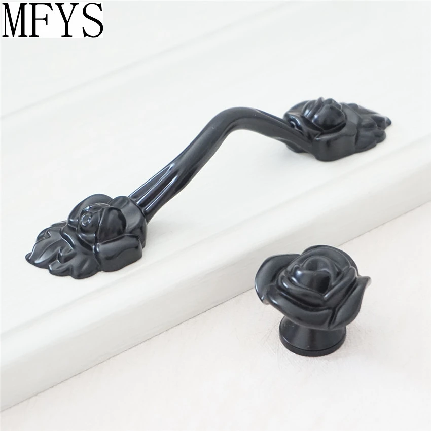 3 75 &quotкомод/выдвижные ручки для ящика черная роза кухонный шкаф дверные