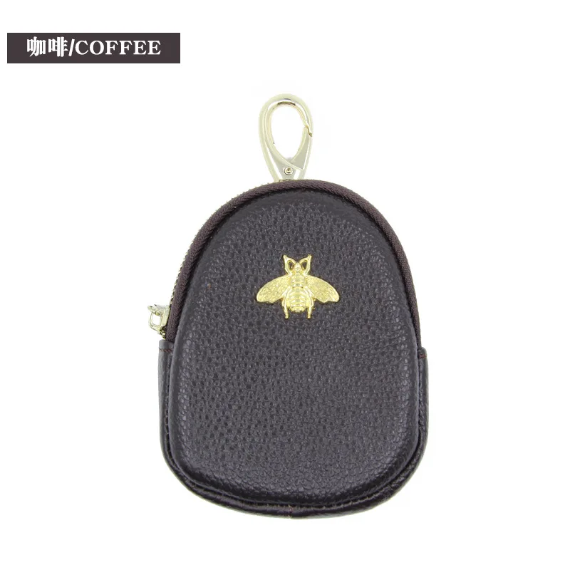 coffee CICICUFF брендовый Дамский мини-кошелек из натуральной кожи для монет, мужской вместительный кошелек с держателем ключа от машины, Висячие маленькие кошельки для женщин - Цвет: coffee