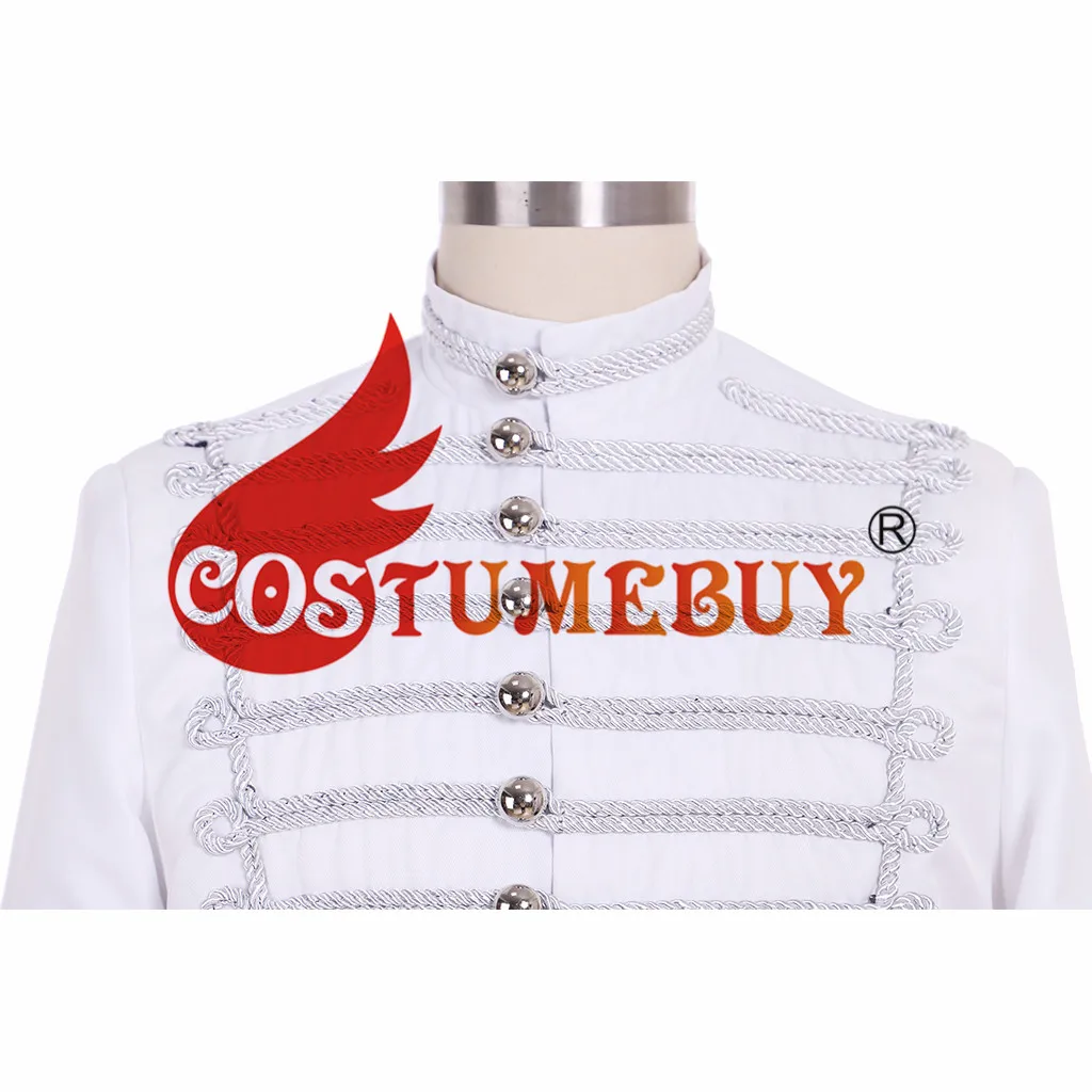 CostumeBuy в стиле Майкла Джексона, белое пальто куртка, костюм для косплея, Майкла Джордана в стиле милитари сценический костюм с курткой L920