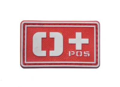 Red O PLUS Пластырь типа крови A+ B+ AB+ O+ Положительный A B AB O+ POS A-B-AB-O-NEG-отрицательный ПВХ значок боевой дух тактический военный крюк патч - Цвет: Red O PLUS