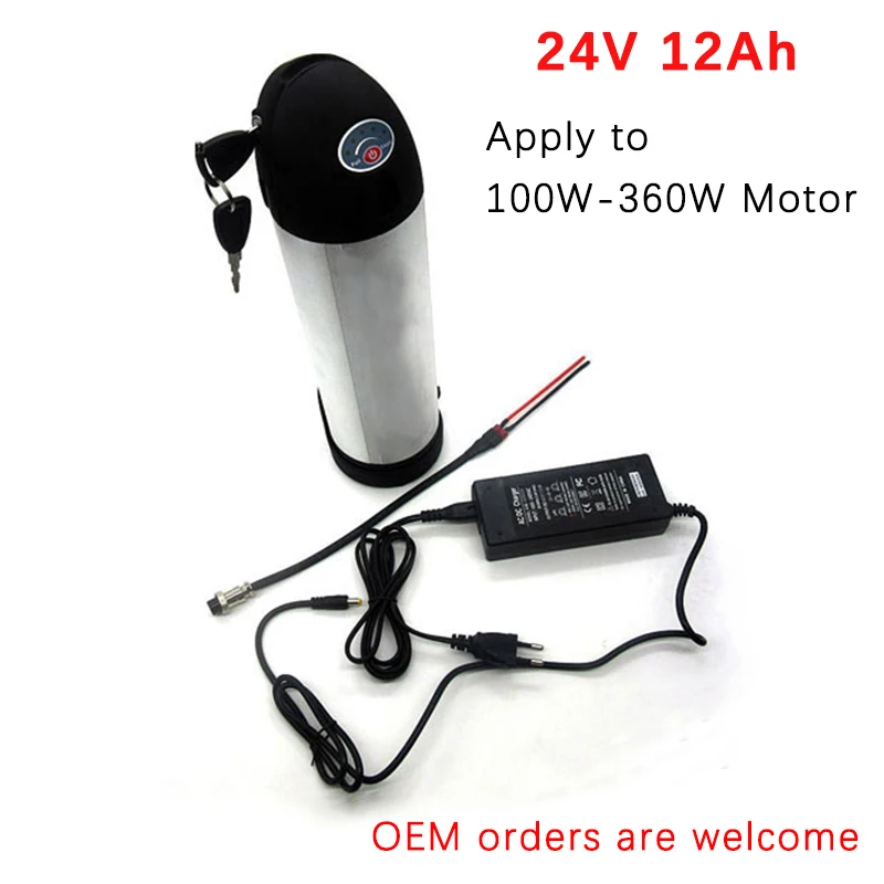24V 12Ah 360W Electric Bike Bicycle Battery Lithium Ion Pack For Ebike Scooter Water Bottle Bafang | Спорт и развлечения