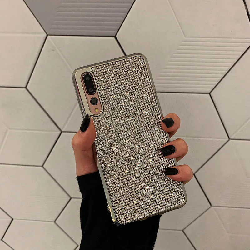 Luxury Diamond Phone Case For Huawei Mate 20 Pro Glitter cases 10 P20 Nova 2S Plating TPU Soft Cover Back |