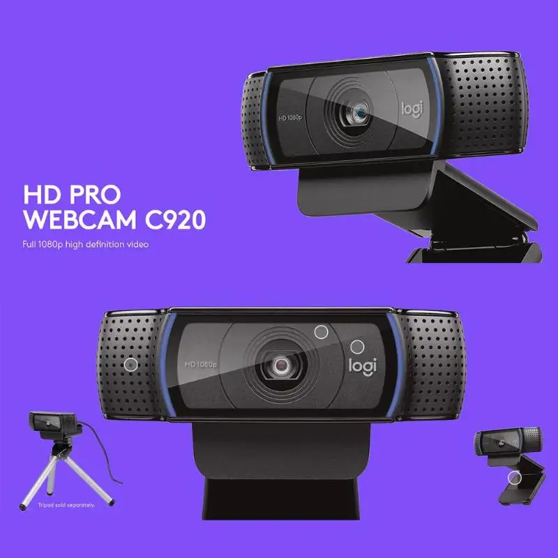 Производитель отремонтированный(б/у): logitech C920 видео запись Авто фокус веб-камера с 2 встроенными микрофоном Logi Full HD 1080P