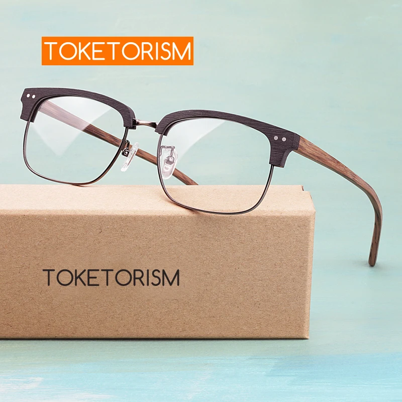 Очки Toketorism с полуободковой оправой для мужчин и женщин стильные оптические