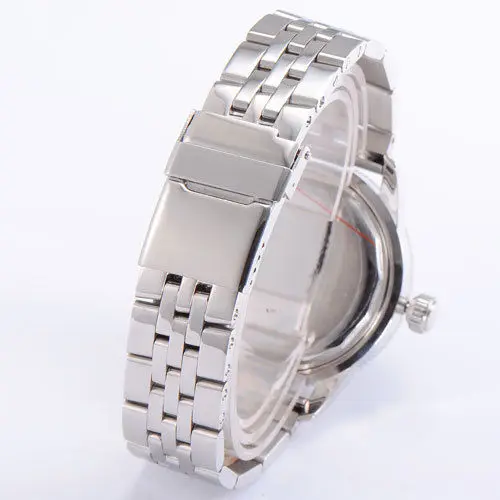 Мужские наручные часы 46 мм с ремешком из нержавеющей стали | Наручные