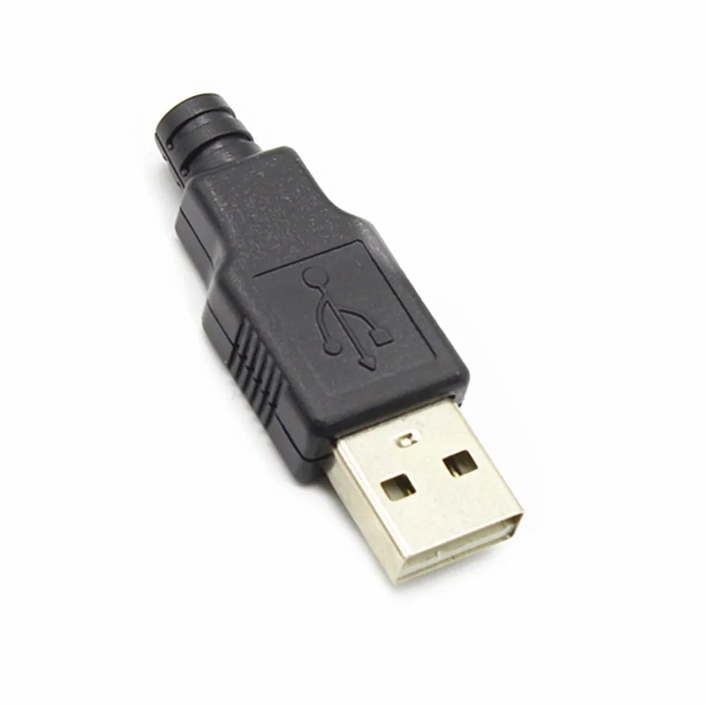 IMC Горячая новинка 10 шт. тип А штекер USB 4 Pin разъем с черной пластиковой