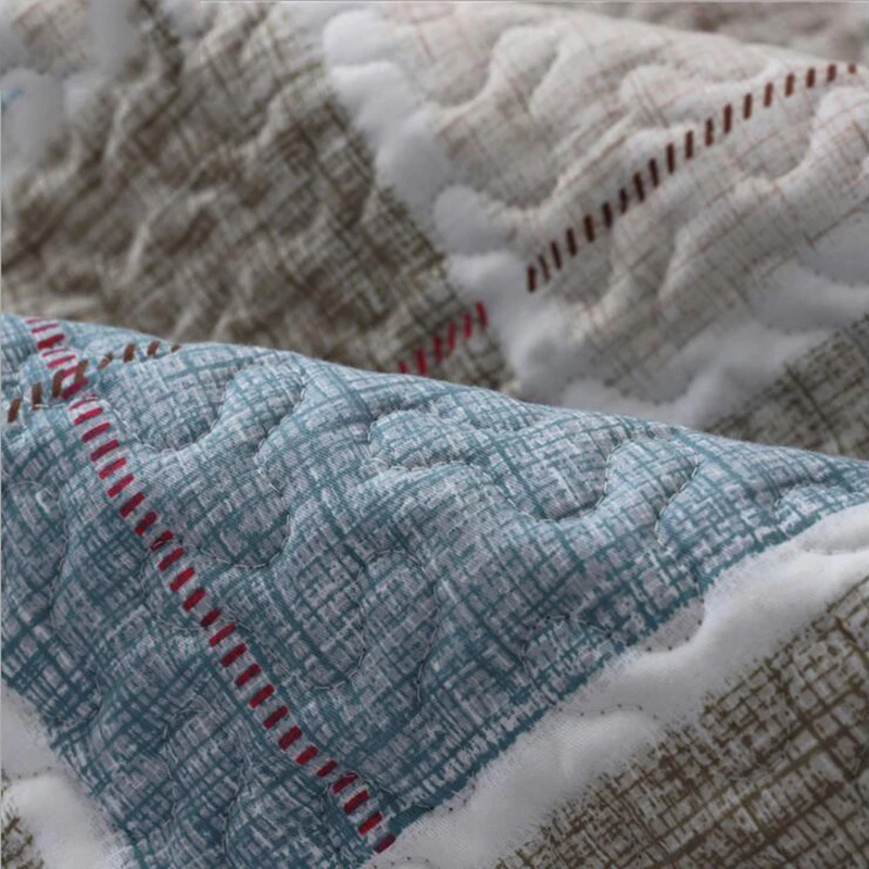 Европейский Набор чехлов для диванов из 100% хлопка с принтом в клетку и полоску