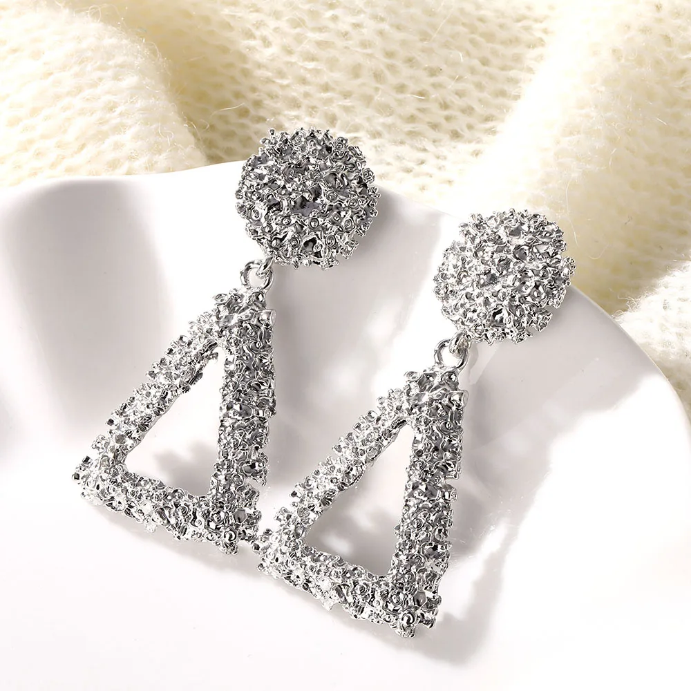 Женские винтажные серьги подвески в стиле бохо золотистые большие