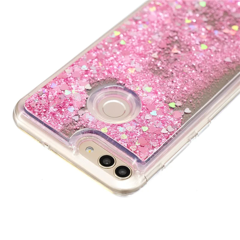 Для huawei P Smart Coque силиконовый Жидкий чехол для PSmart Блестящий зеркальный Enjoy 7 s