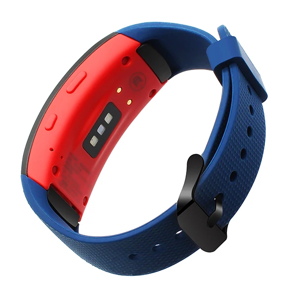 Blue Силиконовый резиновый ремешок для часов для samsung gear Fit 2 R360/Fit2 Pro R365, спортивный ремешок, черный ремень с застежкой из нержавеющей стали - Цвет ремешка: Blue