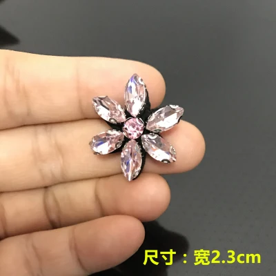 

pink flower rhinestone beaded patches sew on embroidery patch applique toppe patches for clothing parches para la ropa