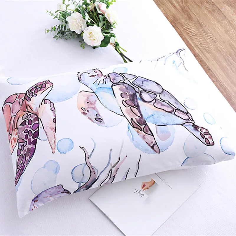 

Fanaijia 3d animal Turtle Duvet Cover Set Marine organisms luxury Bedding Set queen kids comforter sets