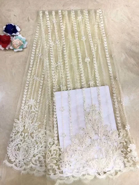 Nigerian Lace Fabrics High Quality Lace African Cord Lace Fabric Mint Green French Tulle Lace Fabric For Wedding Dress X11