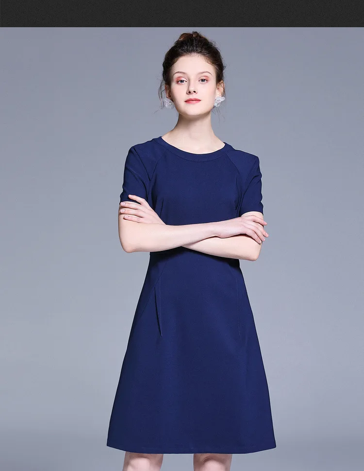 Женское цельнокроеное платье Roupas Feminina формальное с круглым вырезом простое