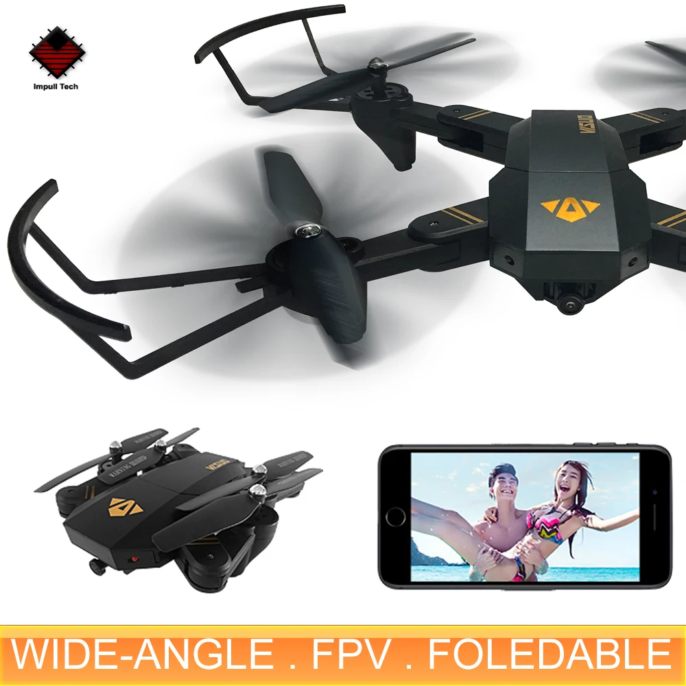 Складной мини Дрон XS809W XS809HW с Wi Fi FPV HD камерой Широкий угол удержания высоты