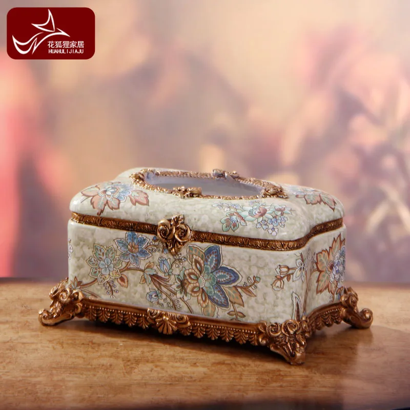 

Украшение для гостиной в европейском стиле, модные аксессуары, домашняя мебель, полимерная коробка для поделок, роскошная коробка