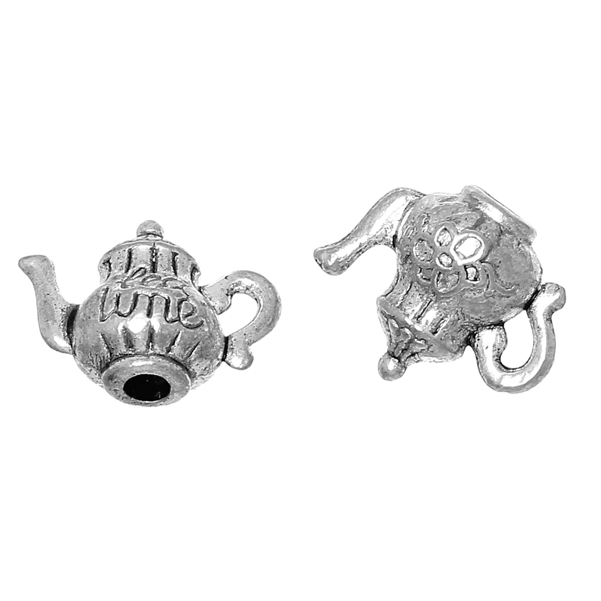 DoreenBeads амулет кулоны чайный горшок серебряный цвет сообщение шаблон &quotвремя