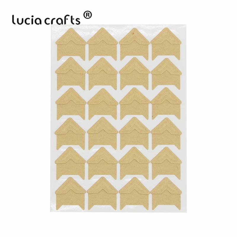 Lucia crafts(1 лист = 24 шт Угловые наклейки) Бумага для скрапбукинга DIY свадебный фотоальбом рамка Декоративные наклейки I0509