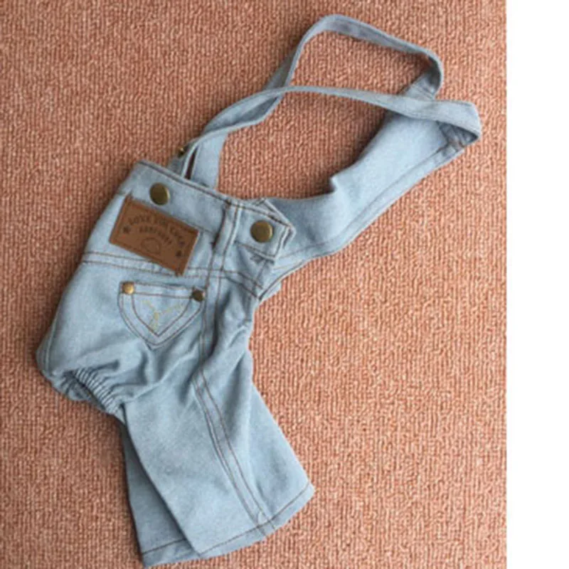 2019 Denim Jumpsuit for Dogs Small Pet Clothes All Match Jean Suit Summer Dog Costume Puppy S-XS | Дом и сад