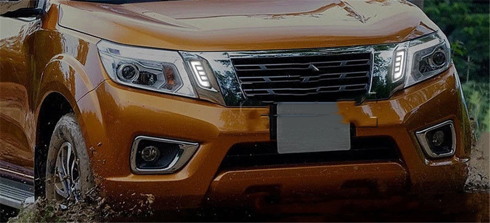 1 комплект для Nissan NAVARA NP300 D23 DRL Габаритные огни маска Решетка Светодиодный светильник с поворотом световой сигнал