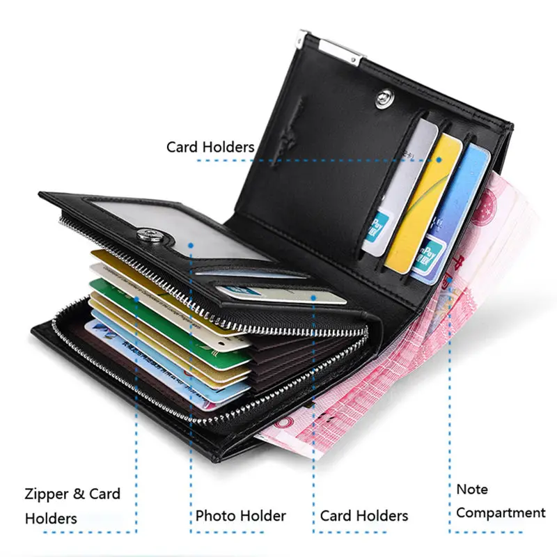 WILLIAMPOLO leisure fashion wallet standard vertical business card holder high quality cowhide wallet PL218