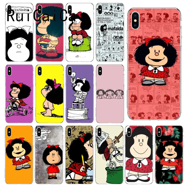 RuiCaiCa Mafalda DIY Роскошный чехол для iPhone 5 5Sx 6 7 7plus 8 8Plus X XS MAX XR Fundas Capa|Чехлы-накладки| |