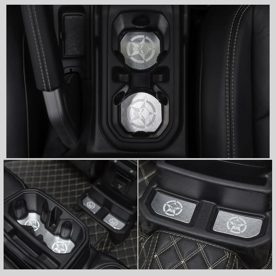 SHINEKA интерьерные молдинги для Jeep Wrangler JL+ алюминиевый сплав подстаканник коврик для Jeep Wrangler JL автомобильные аксессуары Стайлинг