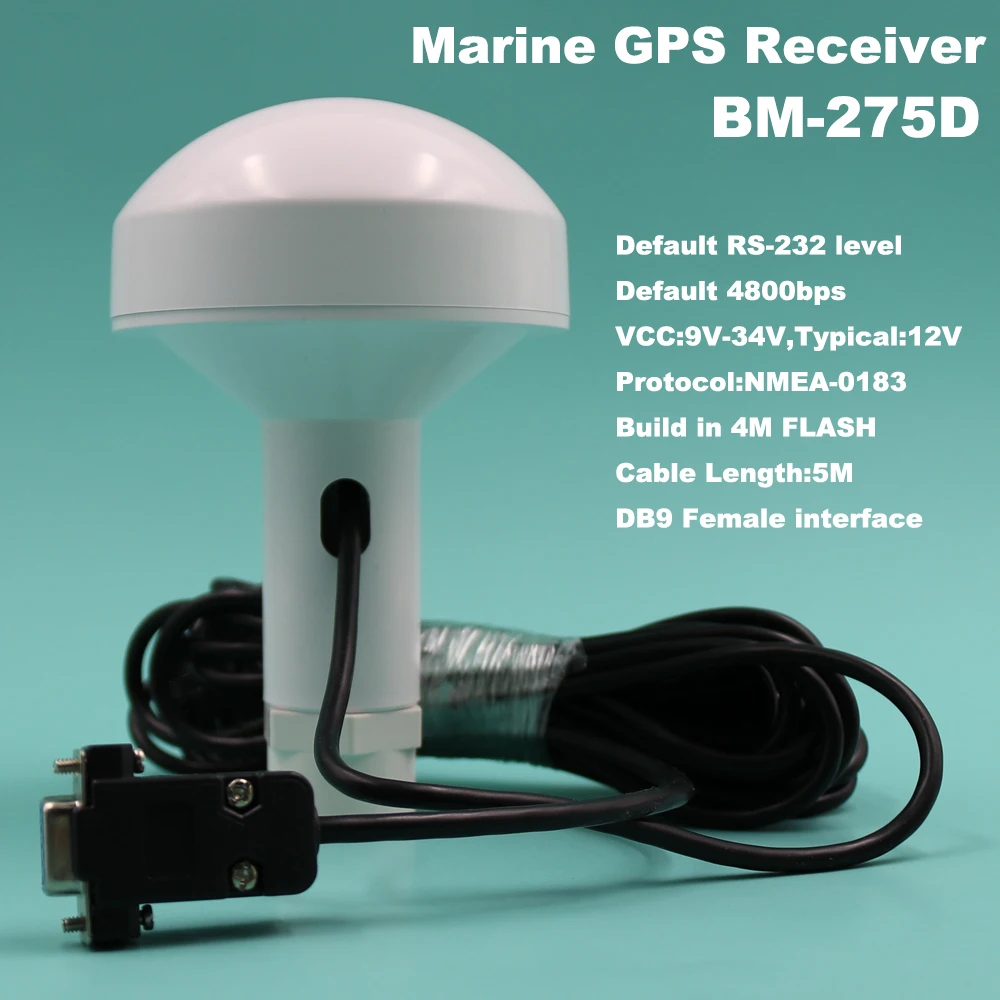 Gps-приемник BEITIAN gps-приемник 4800bps NMEA 0183 DB9 разъем с винтовой трубкой для лодок и |