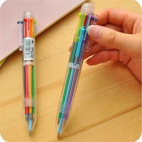 1 pcs new arrival novelty multicolor ballpoint pen multifunction 6 in1 colorful stationery creative schooloffice supplies