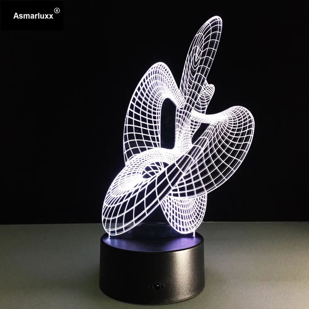 Художественные абстрактные 3D Оптическая иллюзия светодиодный светильник с