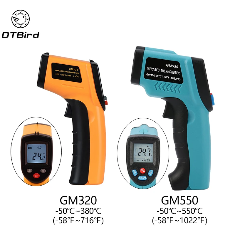 Цифровой GM320 инфракрасный термометр Бесконтактный пирометр ИК Лазерная