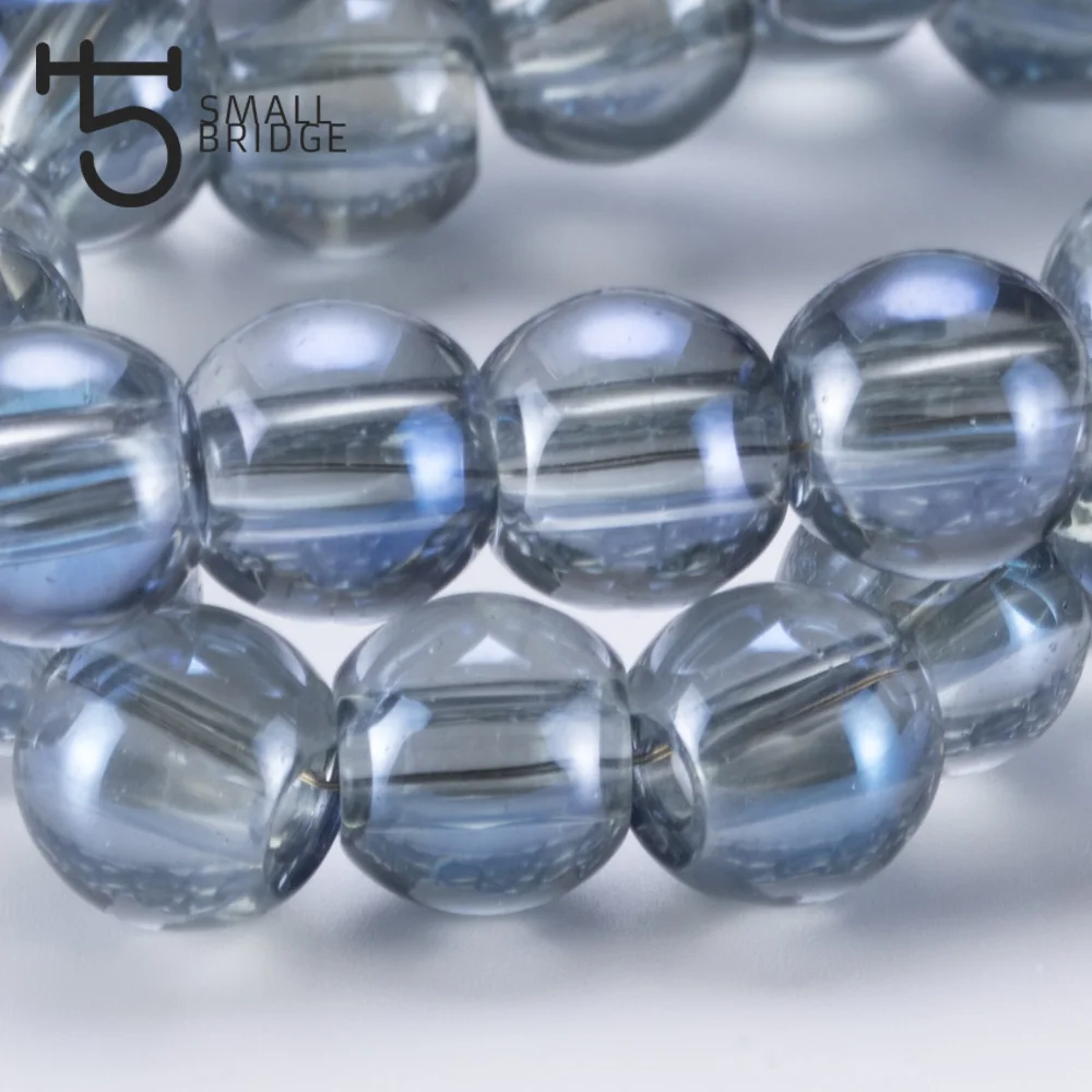 10 мм Австрия круглые гладкие стеклянные бусины Diy браслет для изготовления