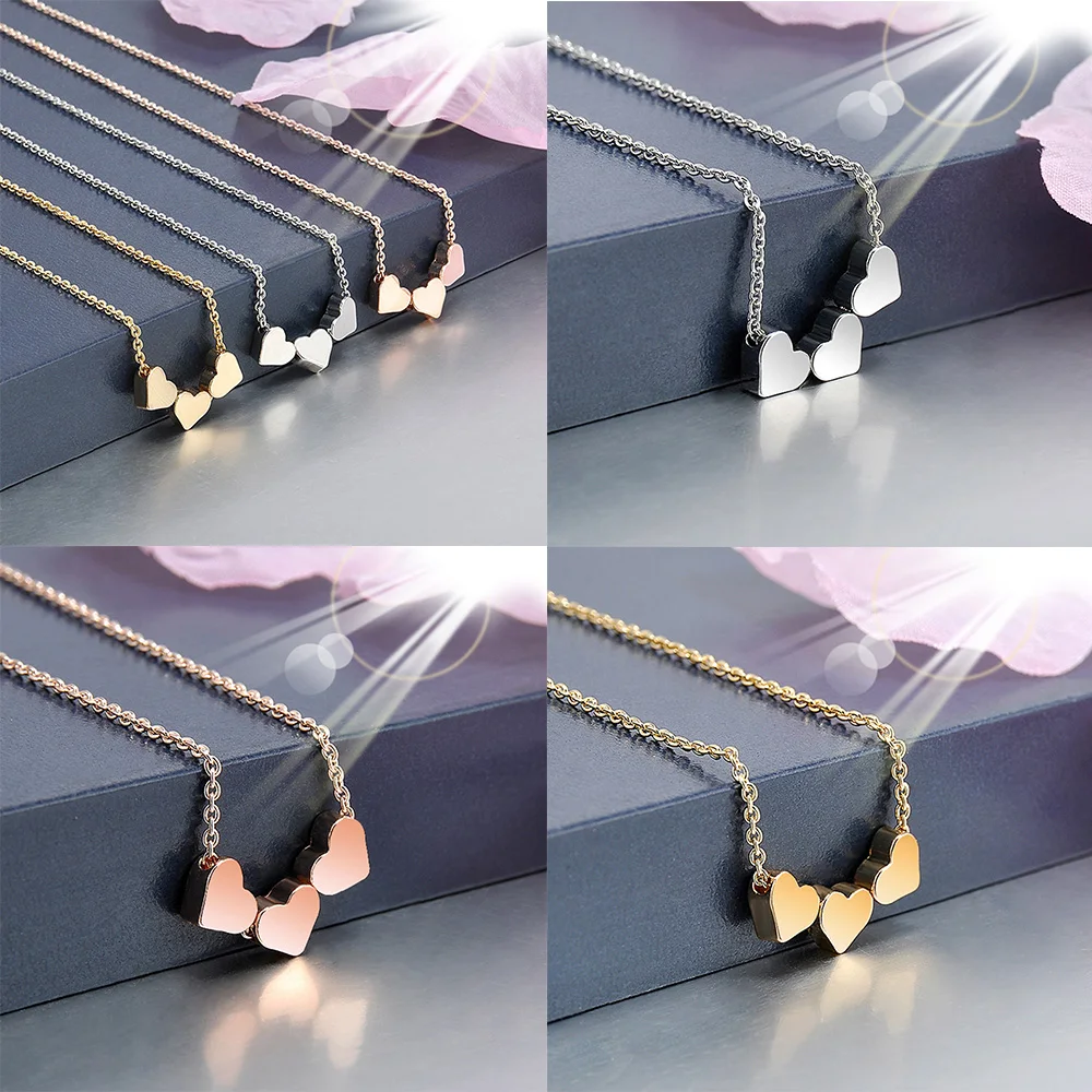 Женское колье с подвеской Три сердца | Украшения и аксессуары