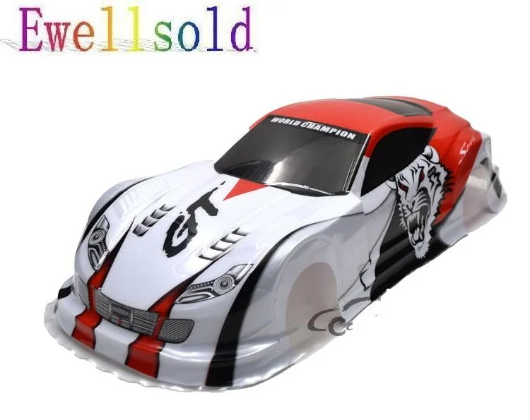 Ewellselling 1/10 ПВХ Окрашенный корпус для гоночного автомобиля RC дрифта (размер 440x185 мм