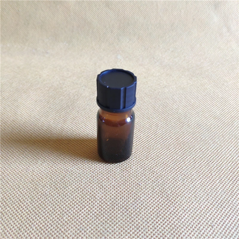 

10pcs 5ml Amber Dropper Dispensing Bottles DIN 18mm Brown essential oil bottle cosmetic glass vial with black cap
