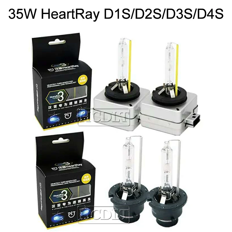 HCDLT Super Vision Original HeartRay 35W 5500K D1S D2S Xenon D2H D3S D4S 6500K White Auto Car Headlight UV Free HID Bulb Lamp