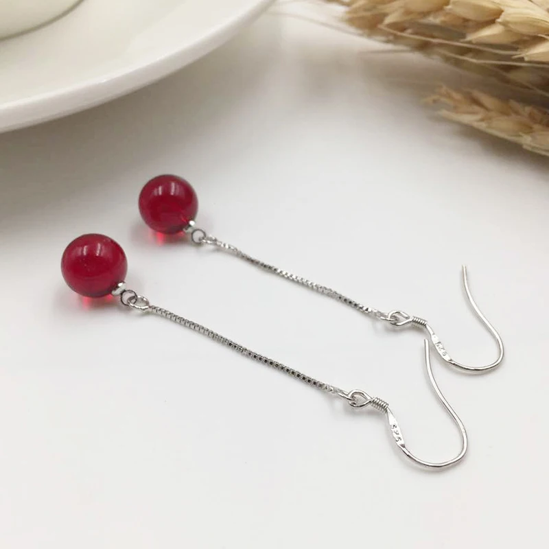 Модные женские туфли серьги 2019 элегантный натуральный красный агат для Для