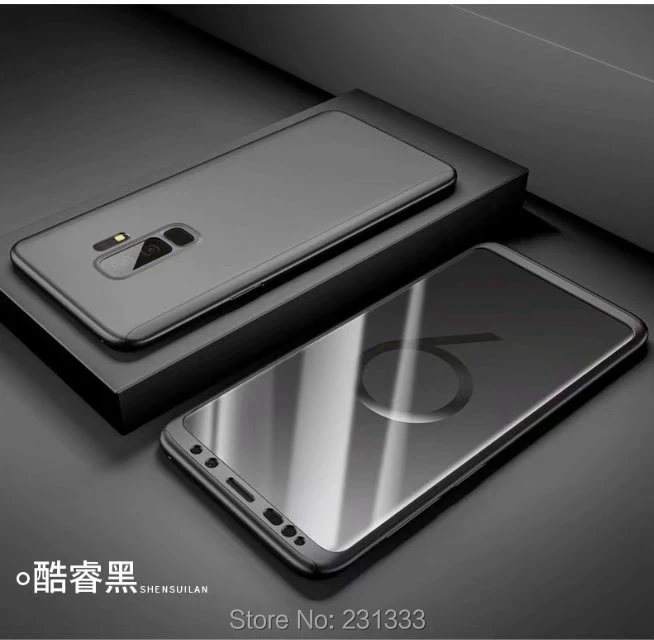 C-ku 360 Degree Full Body Tempered Glass Hard PC Case For Samsung Galaxy S9 PLUS NOTE8 S8 S7 EDGE Cover Skin Luxury 1pcs | Мобильные