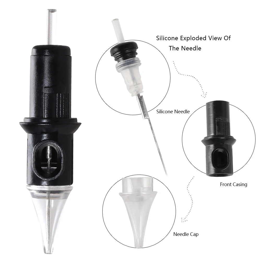 Картриджи одноразовые полуперманентные стерилизованные для тату машинки 50 шт.