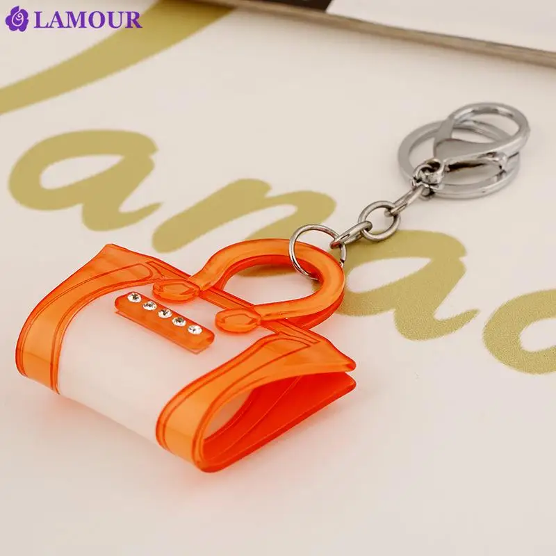 2018 Новая мода брелок для женщин акрил оранжевый горный хрусталь брелоки дам llaveros