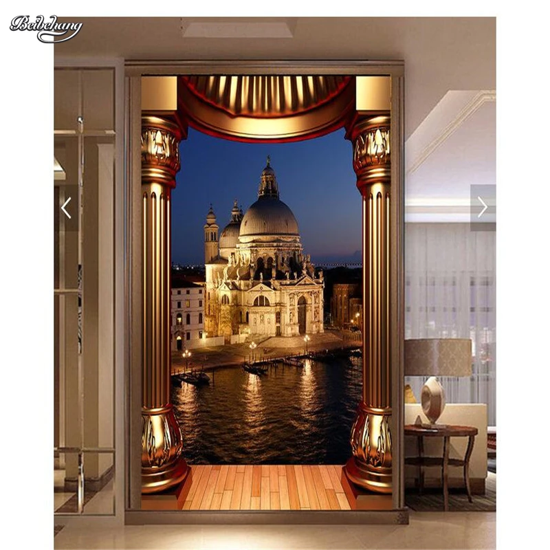 Настенная живопись для гостиной дворца ночных и римских колонок ресторана отеля