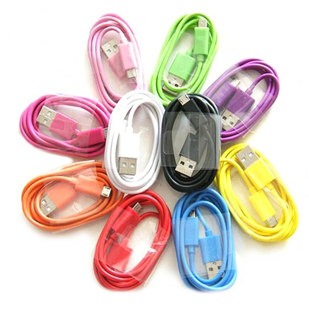 ЦВЕТНОЙ кабель Micro USB для Samsung/Huawei/Xiaomi/Android 100 шт./лот синхронизации данных и зарядки