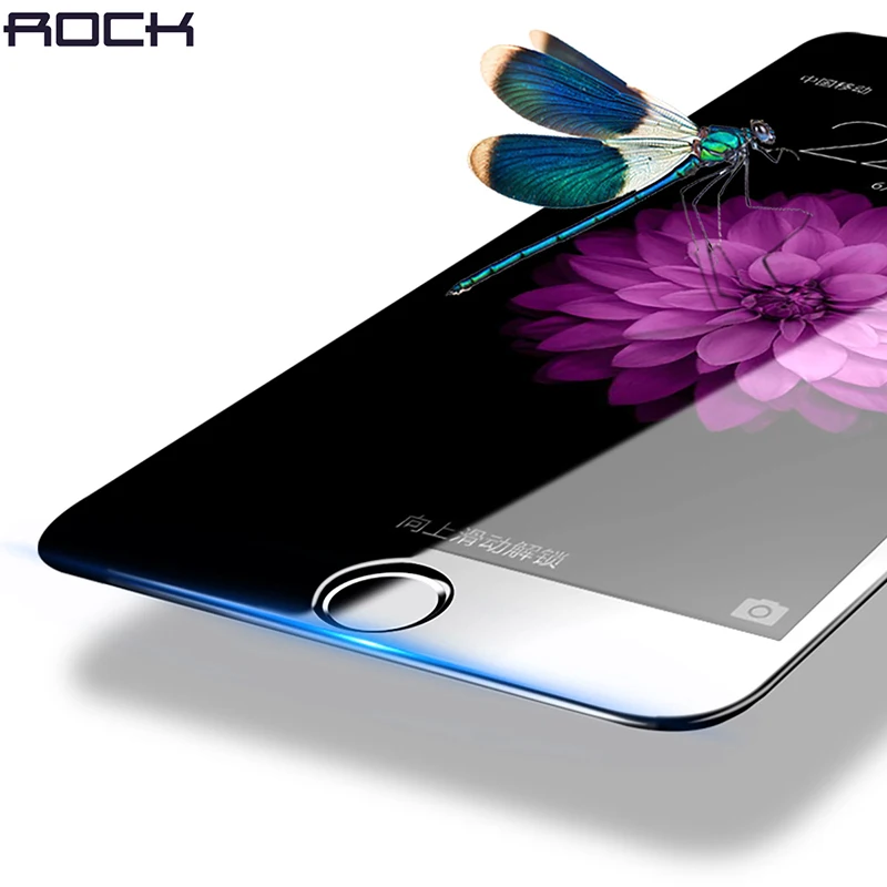 3D полное закаленное стекло для iPhone 8 plus ROCK 9H анти синий полный экран протектор