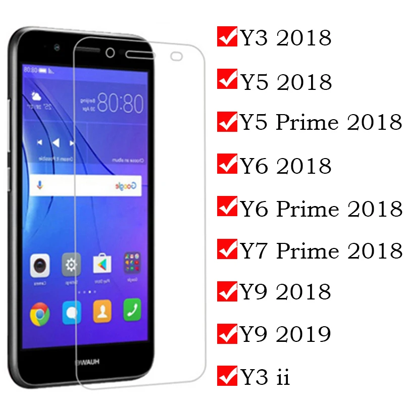 Для Huawei y6 prime 2018 защита экрана на huawey защитная пленка из закаленного стекла huavei view