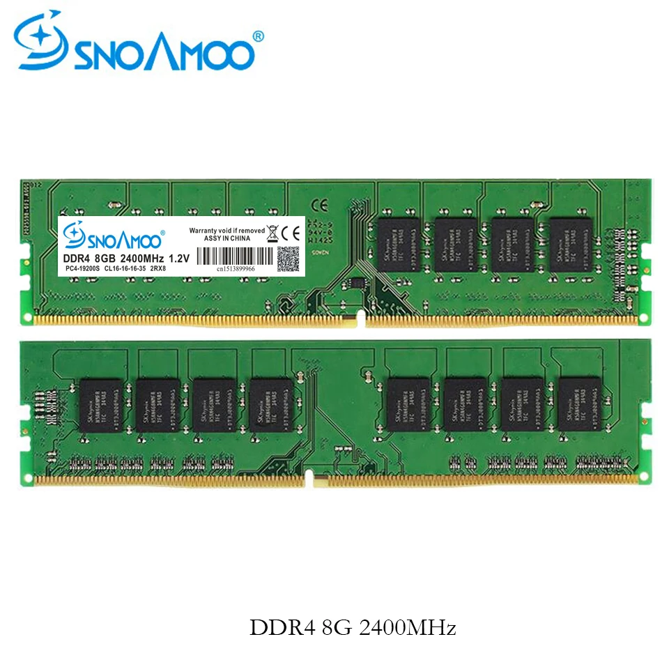 

SNOAMOO DDR4 RAM Desktop PC Memory 4GB 8GB 2133 2400MHz CL15 PC4-17000S 288 Pin DIMM For Intel Stick Computer Lifetime Warranty